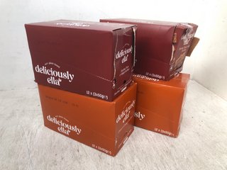 4 X BOXES OF DELICIOUSLY ELLA OAT BARS - HAZELNUT, PECAN & MAPLE/CACAO & ORANGE - BBE 14/10/24: LOCATION - D8