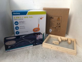 4 X ASSORTED ITEMS TO INCLUDE BESTWAY SKIMATIC FILTER PUMP: LOCATION - D11