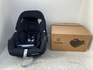 MAXI COSI CABRIOFIX GROUP 0+/1/2 CAR SEAT IN BLACK - RRP £119.99 TO ALSO INCLUDE JOVIKIDS GROUP 3 BACKLESS BOOSTER SEAT: LOCATION - D14