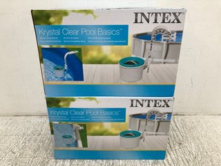 2 X INTEX KRYSTAL CLEAR POOL BASICS DELUXE SURFACE SKIMMERS: LOCATION - D16