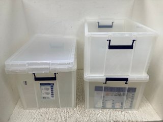 3 X LARGE CLEAR PLASTIC STORAGE BOXES: LOCATION - D16