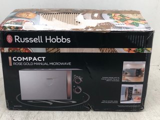 RUSSELL HOBBS COMPACT ROSE GOLD MANUAL MICROWAVE: LOCATION - D17