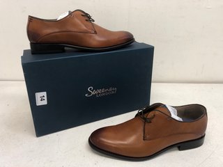 SWEENEY LONDON KNOLE TAN CALF LEATHER DERBY SHOES - SIZE UK8 - RRP £179: LOCATION - BOOTH