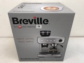 BREVILLE BARISTA MAX ESPRESSO COFFEE MACHINE(SEALED) - MODEL VCF126X - RRP £479: LOCATION - BOOTH