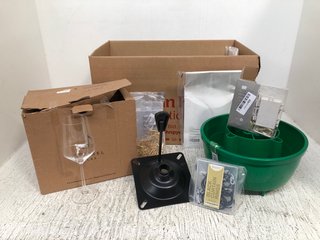 QTY OF ASSORTED HOUSEHOLD ITEMS TO INCLUDE BOX OF BELFESTA WINE GLASSES: LOCATION - A17