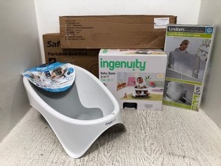 QTY OF ASSORTED BABY ITEMS TO INCLUDE INGENUITY BABY BASE 2 IN 1 SEAT & ANGELCARE BABY BATH TUB: LOCATION - A16