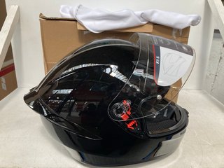 AGV MOTORBIKE HELMET IN GRAPHIC BLACK - SIZE L - RRP £109: LOCATION - A7