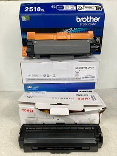 4 X ASSORTED ITEMS TO INCLUDE BROTHER 2510 XL CARTRIDGE: LOCATION - A6