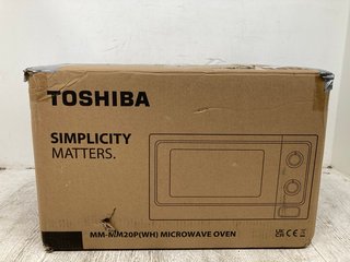 TOSHIBA MICROWAVE OVEN IN WHITE - MODEL : MM-MM20P WH: LOCATION - A5