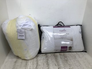 SLUMBERDOWN SIDE SLEEPER FIRM SUPPORT PILLOW TO INCLUDE WOOL DUVET BY SUFUEE IN DOUBLE: LOCATION - A4