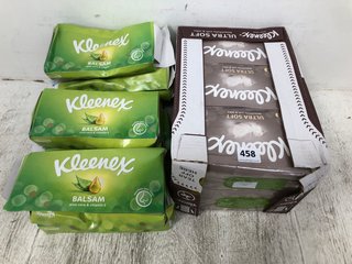 QTY OF ASSORTED TISSUES TO INCLUDE KLEENEX BALSAM TISSUES: LOCATION - A4