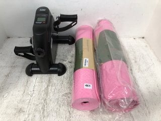 2 X PINK YOGA MATS TO INCLUDE GMG PEDAL MACHINE: LOCATION - A4