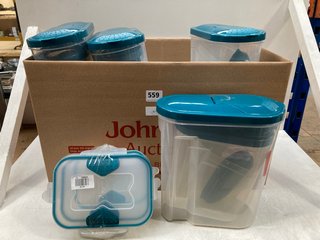 QTY OF ASSORTED JOHN LEWIS AND PARTNER HOUSEHOLD ITEMS TO INCLUDE SET OF 3 FOOD DISPENSERS: LOCATION - B2