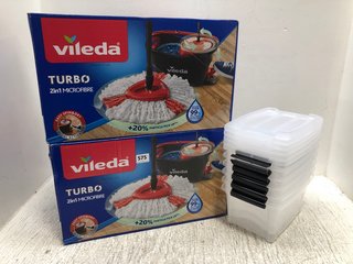 3 X ASSORTED HOUSEHOLD ITEMS TO INCLUDE VILEDA TURBO 2IN1 MICROFIBRE MOP: LOCATION - B3