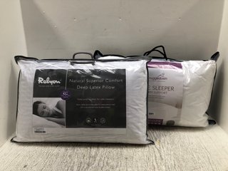 SIDE SLEEPER FIRM SUPPORT PILLOW TO INCLUDE NATURAL SUPERIOR COMFORT DEEP LATEX PILLOW: LOCATION - B4