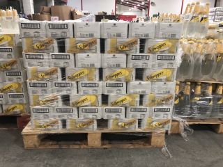 PALLET OF APPROX 120 CASES OF SCHWEPPES SLIMLINE TONIC WATER MIXER CANS (2 PACKS PER CASE, 12 X 150ML CANS PER PACK, BBE 30/04/2024)