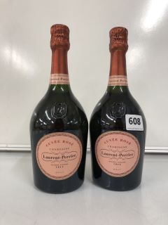2 X BOTTLES OF LAURENT-PERRIER CUVEE ROSE CHAMPAGNE 750ML ABV 12% (PLEASE NOTE: 18+YEARS ONLY. STRICTLY NO COURIER REQUESTS. COLLECTIONS MONDAY 25TH - F
