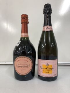 LAURENT-PERRIER CUVEE ROSE CHAMPAGNE 750ML ABV 12% TO INCLUDE VEUVE CLICQUOT ROSE 750ML ABV 12.5% (PLEASE NOTE: 18+YEARS ONLY. STRICTLY NO COURIER REQUESTS. COLLECTIONS MONDAY 22ND - FRIDAY 26TH APRI