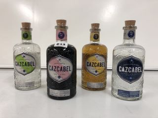 4 X BOTTLES OF CAZCABEL FLAVOURED TEQUILA TO INCLUDE COFFEE, HONEY, COCONUT AND 100% DE AGAVE (PLEASE NOTE: 18+YEARS ONLY. STRICTLY NO COURIER REQUESTS. COLLECTIONS MONDAY 25TH - FRIDAY 29TH MARCH 20