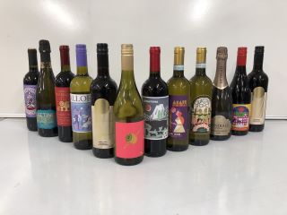 12 X ASSORTED BOTTLES OF WINE TO INCLUDE BENNATI, DUDEK, MERIDIANO, ALLORA, QUATTRO D'ORO, MESSA IN SCENA, LEON DE SAN MARCO, ANGIZIA AND ATTIVO (PLEASE NOTE: 18+YEARS ONLY. STRICTLY NO COURIER REQUE