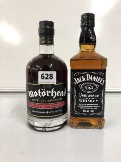 JACK DANIELS TO INCLUDE MOTORHEAD RUM (PLEASE NOTE: 18+YEARS ONLY. STRICTLY NO COURIER REQUESTS. COLLECTIONS MONDAY 22ND - FRIDAY 26TH APRIL 2024 ONLY)