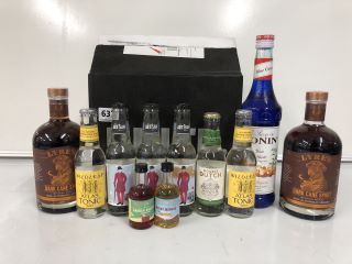QTY OF ASSORTED NON-ALCOHOLIC DRINKS TO INCLUDE UNLTD, MONIN, TONICS AND LYRE'S SPIRITS