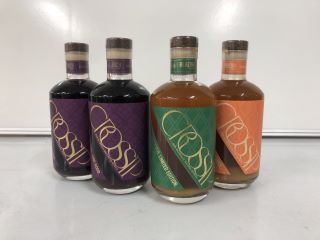 4 X ASSORTED BOTTLES OF CROSSIP NON-ALCOHOLIC NATURAL SPIRITS TO INCLUDE BLAZING PINEAPPLE, RICH BERRY AND FRESH CITRUS