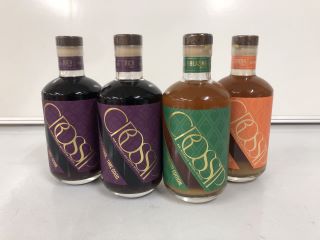 4 X ASSORTED BOTTLES OF CROSSIP NON-ALCOHOLIC NATURAL SPIRITS TO INCLUDE BLAZING PINEAPPLE, RICH BERRY AND FRESH CITRUS