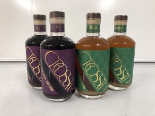 4 X ASSORTED BOTTLES OF CROSSIP NON-ALCOHOLIC NATURAL SPIRITS TO INCLUDE BLAZING PINEAPPLE AND RICH BERRY