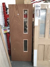 APPROX 1981 X 762MM INTERIOR DOOR WITH GLASS PANELS (COLLECTION OR OPTIONAL DELIVERY) (KERBSIDE PALLET DELIVERY)