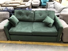 ISLINGTON 3 SEATER DELUXE SOFA BED IN SLEEK GREEN VELVET - RRP £1599 (COLLECTION OR OPTIONAL DELIVERY)