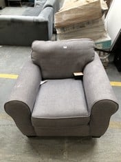 NIMBUS CHAIR IN PLAIN GREY STONE FABRIC (COLLECTION OR OPTIONAL DELIVERY)