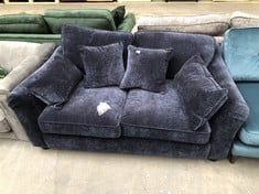 NOTTINGHILL 2 SEATER SOFA IN NAVY ALL OVER FABRIC - RRP £849 (COLLECTION OR OPTIONAL DELIVERY)
