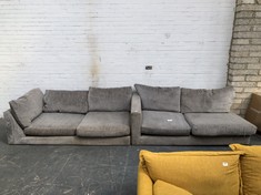 MAJESTIC 3 SEATER, CORNER, 1 SEATER SOFA WITH TERMINAL IN TRUFFLE FABRIC - RRP £2499 (COLLECTION OR OPTIONAL DELIVERY)