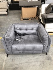 MEDIUM GREY FABRIC ARMCHAIR (COLLECTION OR OPTIONAL DELIVERY)