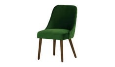 SET OF 2 X ALBION DINING CHAIR IN DARK GREEN VELVET - TOTAL LOT RRP £360 (COLLECTION OR OPTIONAL DELIVERY)