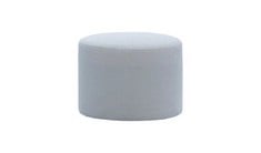ZAZ SMALL ROUND POUFFE IN TEDDY IVORY - RRP £210 (COLLECTION OR OPTIONAL DELIVERY)