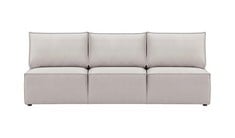 CHARLES 3 SEATER MODULAR UNIT IN LIGHT GREY FABRIC - RRP £639 (COLLECTION OR OPTIONAL DELIVERY)