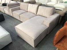 CHARLES RIGHT HAND FACING CORNER SOFA IN LIGHT PINK FABRIC - RRP £949 (COLLECTION OR OPTIONAL DELIVERY)