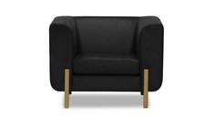 PLIA ARMCHAIR IN BLACK FABRIC - RRP £496 (COLLECTION OR OPTIONAL DELIVERY)