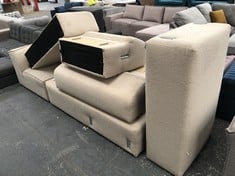 MOJO LEFT HAND CORNER SOFA IN TEDDY IVORY FABRIC (COLLECTION OR OPTIONAL DELIVERY)