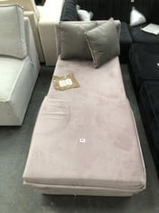 AMOUR CORNER SOFA BED PART IN LIGHT PINK VELVET (PART) (COLLECTION OR OPTIONAL DELIVERY)