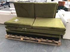 AMELIA SOFA BED WITH STORAGE IN OLIVE GREEN VELVET (PART) (COLLECTION OR OPTIONAL DELIVERY)