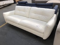 MIMI 3 SEATER SOFA IN TRUSTY SOFT SHEEN LEATHER - RRP £1299 (COLLECTION OR OPTIONAL DELIVERY)