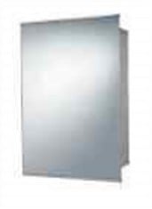 2 X SLIDING SINGLE MIRROR CABINET IN STAINLESS STEEL - RRP £330 (COLLECTION OR OPTIONAL DELIVERY)