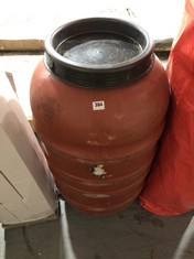 PVG FOOD HELLAS EMPTY OLIVES KEG IN RED (COLLECTION OR OPTIONAL DELIVERY)