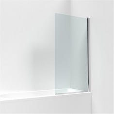 SINGLE SQUARE CHROME BATH SCREEN APPROX 1400 X 800MM - ITEM NO. AP9347S - RRP £311 (COLLECTION OR OPTIONAL DELIVERY)