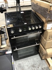 HISENSE DOUBLE ELECTRIC OVEN IN BLACK WITH CERAMIC HOB - MODEL NO. HDE3211BBUK - RRP £379.99 (COLLECTION OR OPTIONAL DELIVERY)