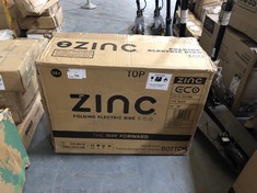 ZINC ECO FOLDING ELECTRIC BIKE - PRODUCT CODE. ZC07986 - RRP £650 (COLLECTION OR OPTIONAL DELIVERY)