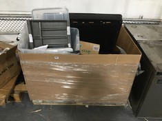 PALLET OF ASSORTED ITEMS TO INCLUDE CLEAR PLASTIC STORAGE BOX (COLLECTION OR OPTIONAL DELIVERY)